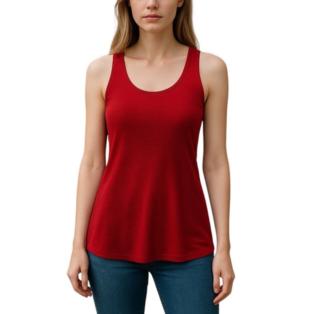 Beyond Yoga Red Victory Drape Back Tank Top